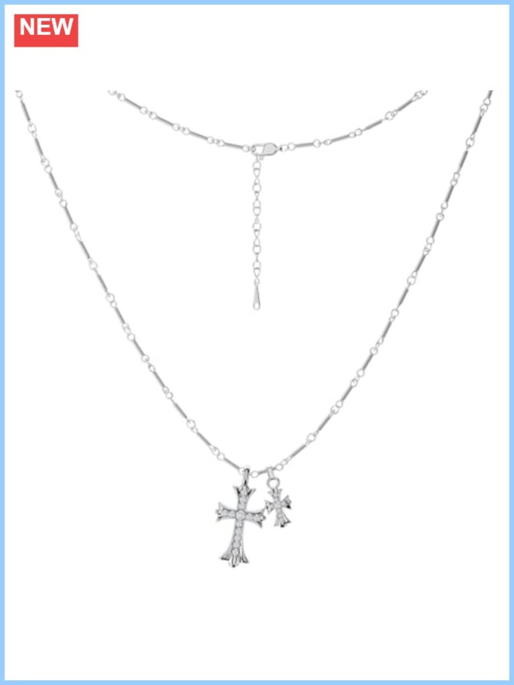 18K Gold Plated Gothic Cross Pendant Necklace Dainty Religious Jewelry Gift